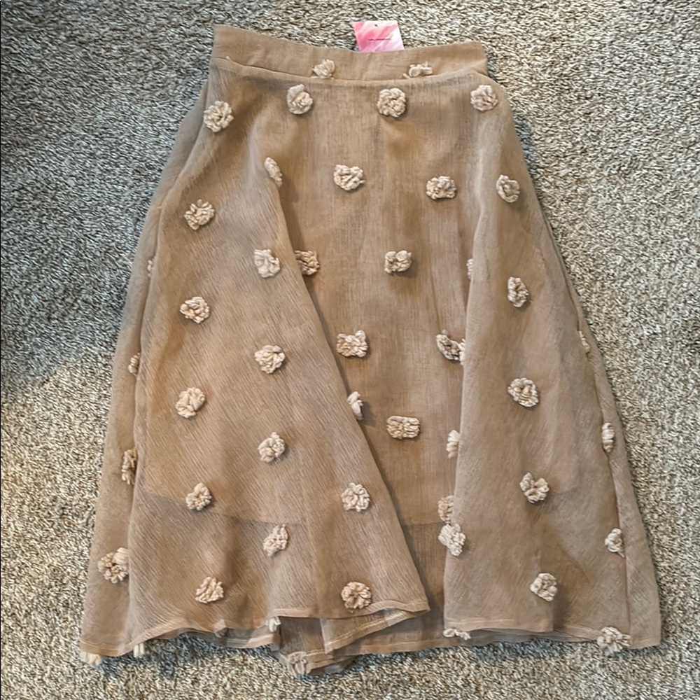 Chicwish Tan A-Line Skirt